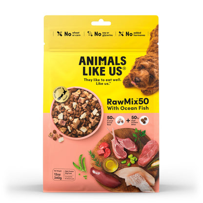 Animals Like Us - RawMix50 with Ocean Fish Dog food 340g / 1.8kg