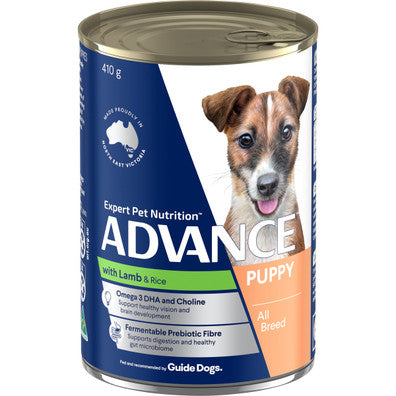 ADVANCE DOG WET PUPPY PLUS LAMB AND RICE 410G