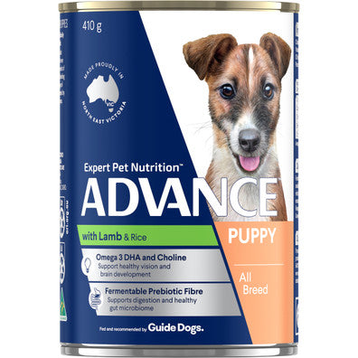 ADVANCE DOG WET PUPPY PLUS LAMB AND RICE 410G