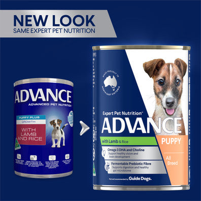 ADVANCE DOG WET PUPPY PLUS LAMB AND RICE 410G