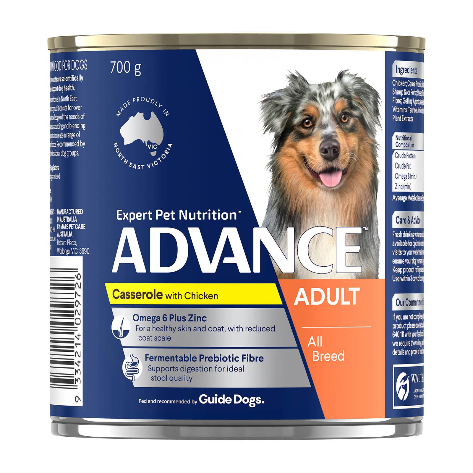 ADVANCE DOG ALL BREED ADULT CASSEROLE WITH CHICKEN 700G