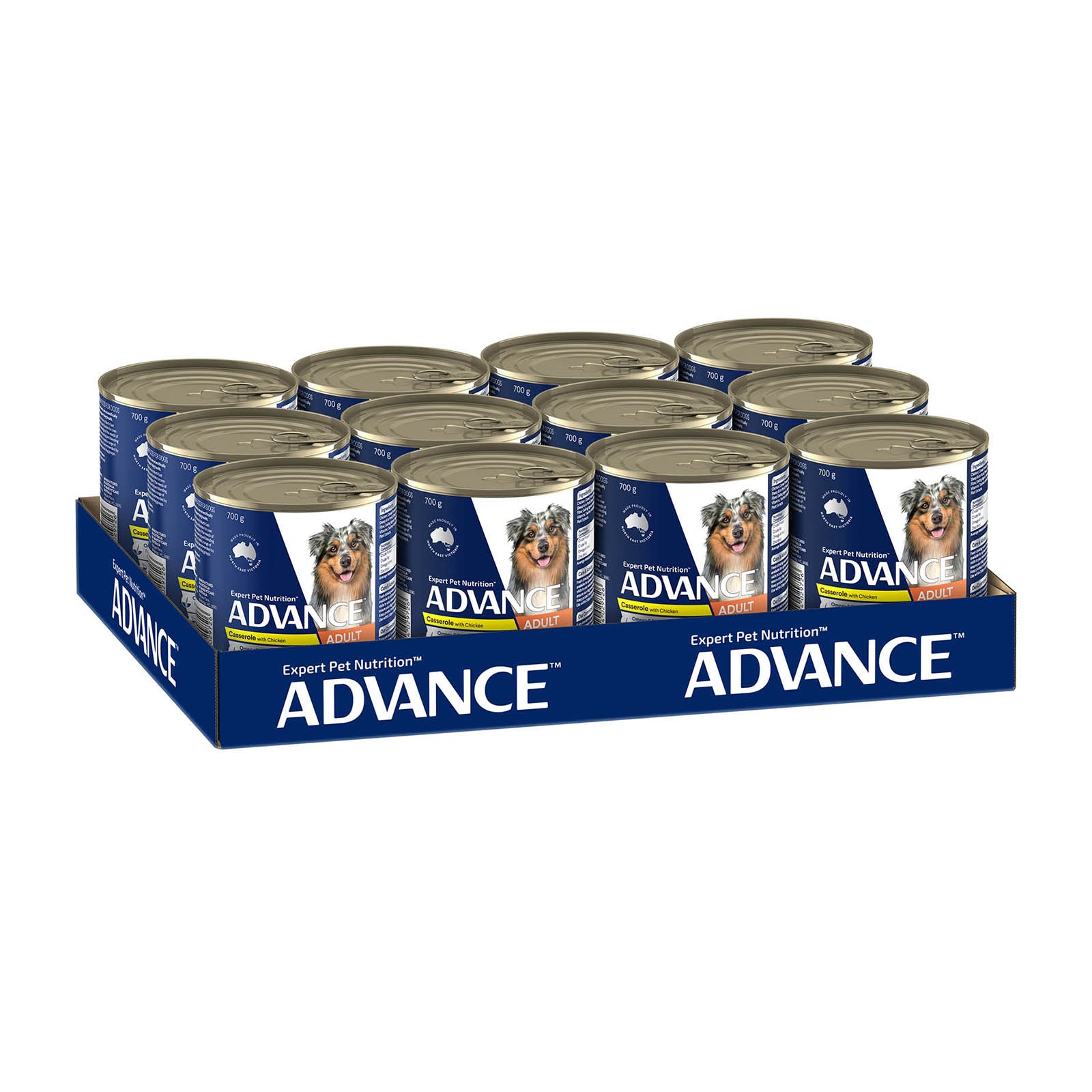 ADVANCE DOG ALL BREED ADULT CASSEROLE WITH CHICKEN 700G