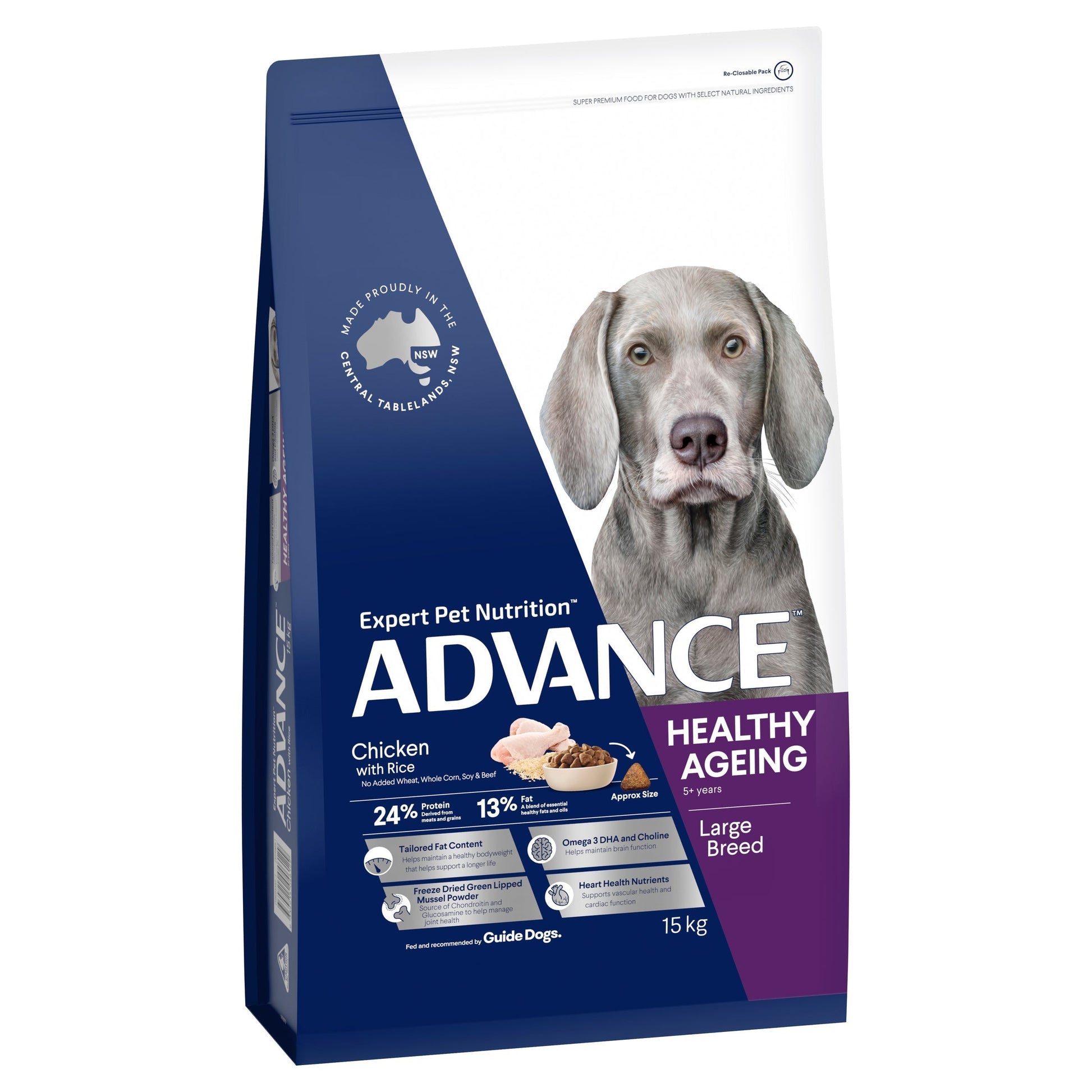 ADVANCE DOG HEALTHY AGEING LARGE BREED CHICKEN WITH RICE 15KG