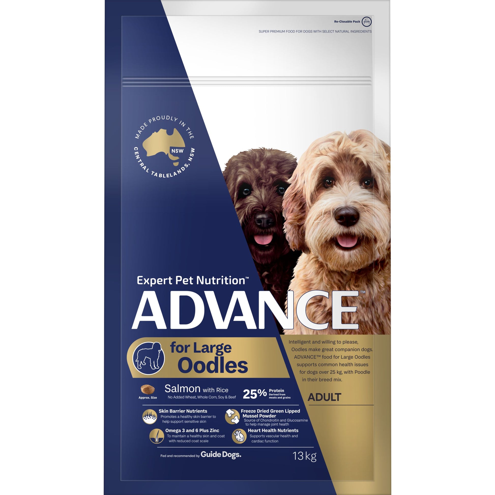 ADVANCE DOG DRY ADULT DOG LARGE OODLES LARGE 2.5KG / 13KG