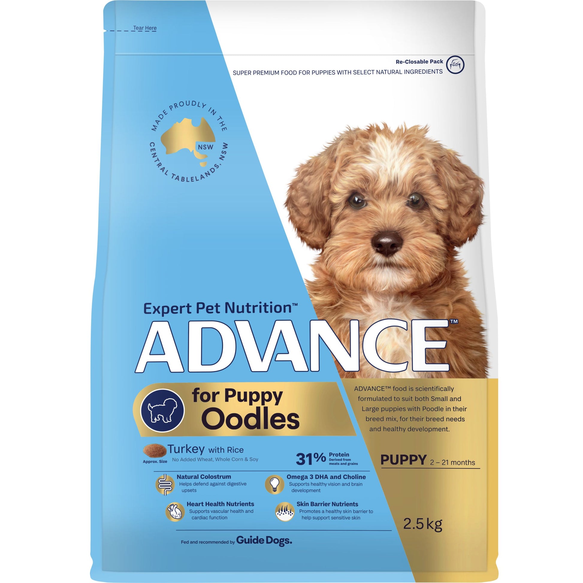 ADVANCE DOG PUPPY OODLES TURKEY WITH RICE 2.5KG/13KG