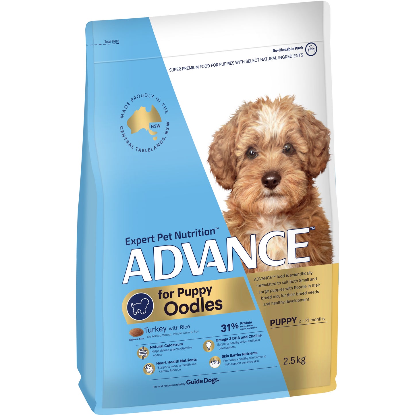 ADVANCE DOG PUPPY OODLES TURKEY WITH RICE 2.5KG/13KG