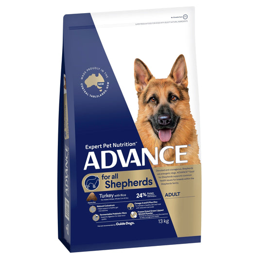 ADVANCE DOG DRY ADULT DOG FOR ALL SHEPHERDS TURKEY WITH RICE 13KG