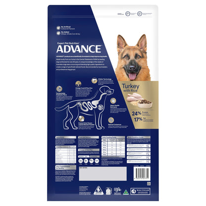 ADVANCE DOG DRY ADULT DOG FOR ALL SHEPHERDS TURKEY WITH RICE 13KG