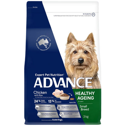 ADVANCE HEALTHY AGEING SMALL BREED CHICKEN WITH RICE 3KG