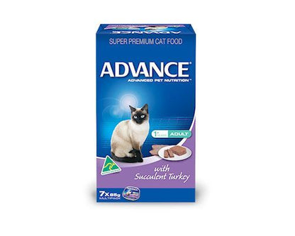 ADVANCE CAT ADULT WET FOOD WITH SUCCULENT TURKEY 85G