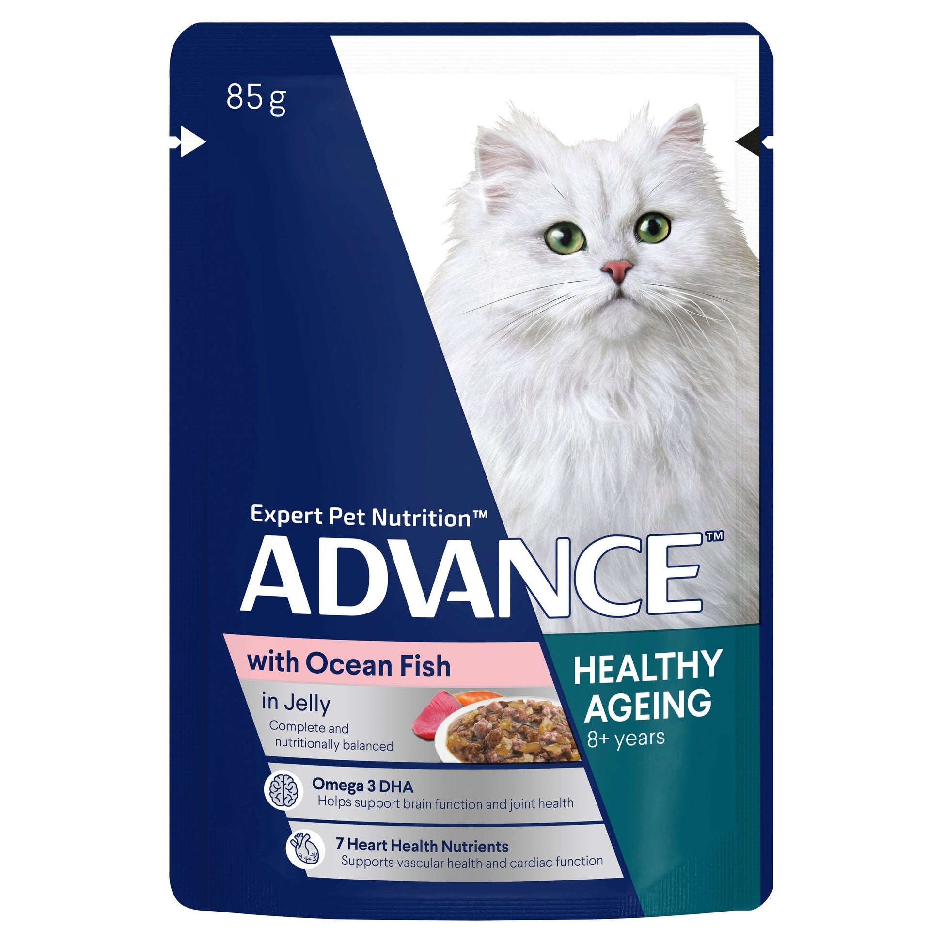 ADVANCE HEALTHY AGEING WITH OCEAN FISH IN JELLY POUCH 85G