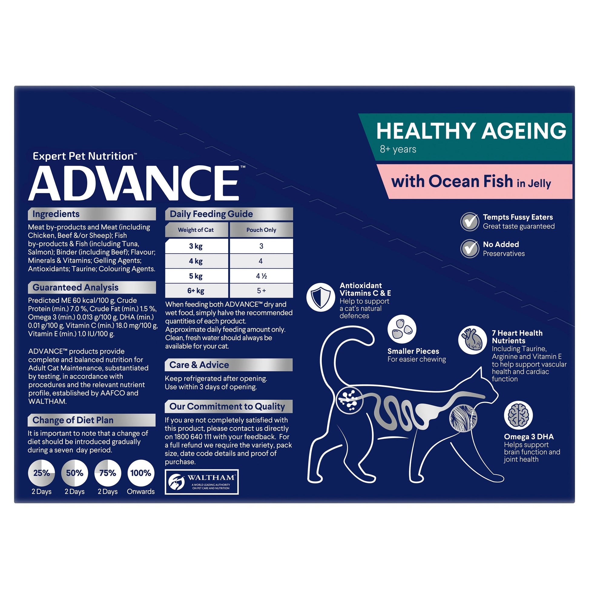 ADVANCE HEALTHY AGEING WITH OCEAN FISH IN JELLY POUCH 85G
