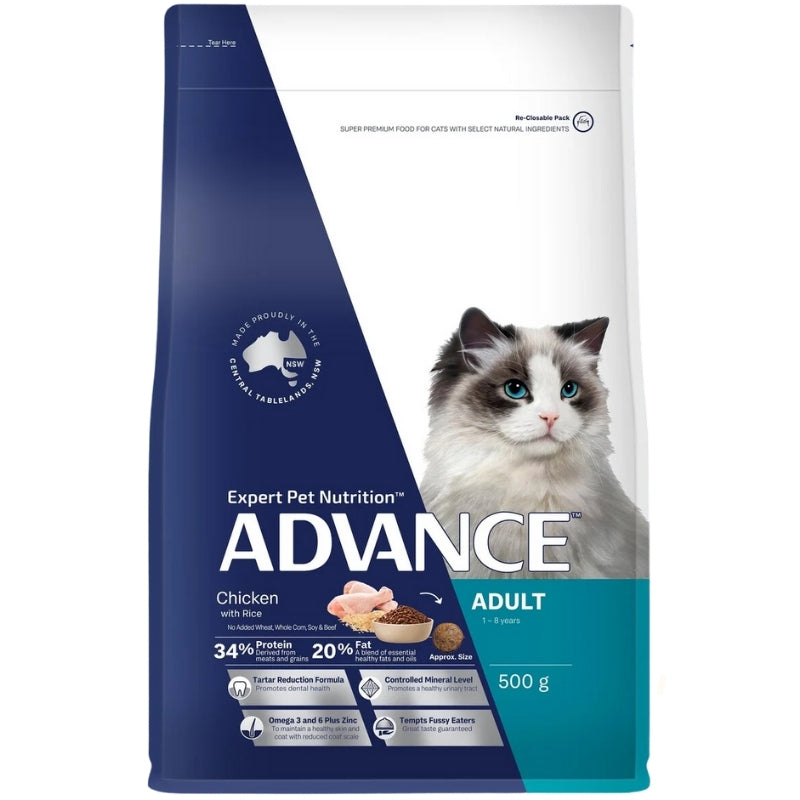 ADVANCE ADULT CAT CHICKEN WITH RICE 500G/6KG/20KG