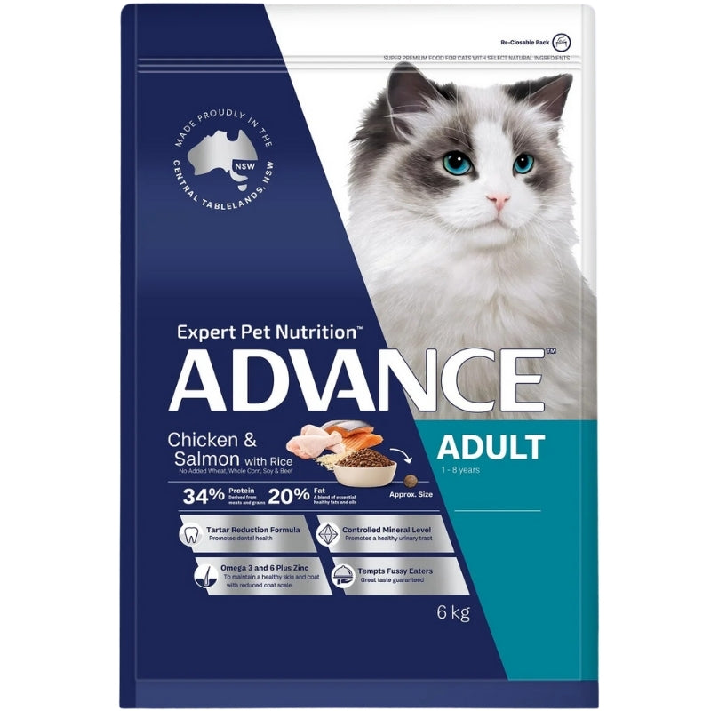 ADVANCE CAT ADULT CHICKEN & SALMON WITH RICE 3KG/6KG