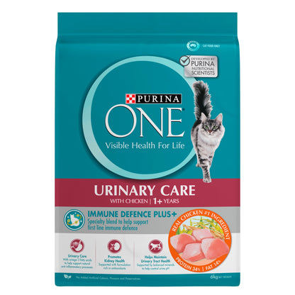 PURINA ONE CAT ADULT DRY URINARY CARE CHICKEN IMMUNE DEFENCE 1.4KG / 2.8KG / 6KG