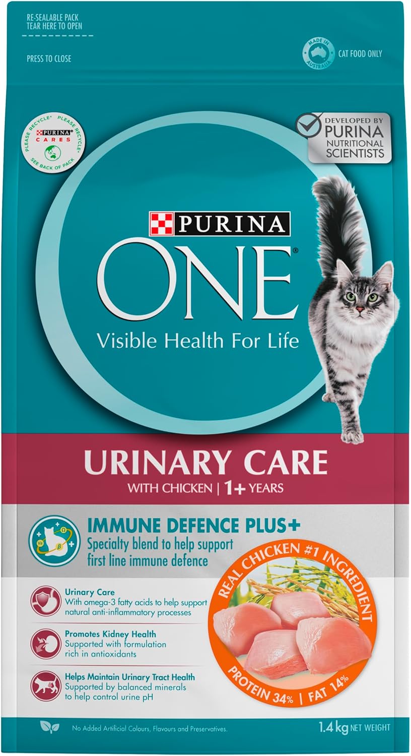 PURINA ONE CAT ADULT DRY URINARY CARE CHICKEN IMMUNE DEFENCE 1.4KG / 2.8KG / 6KG