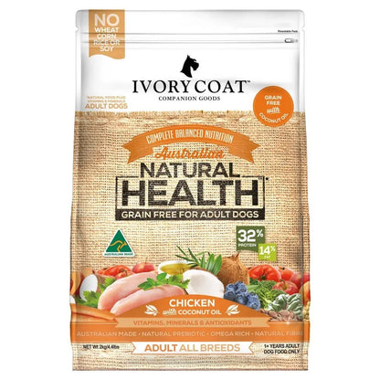 IVORY COAT GRAIN FREE ALL BREED ADULT DOG CHICKEN & COCONUT OIL 2KG/13KG