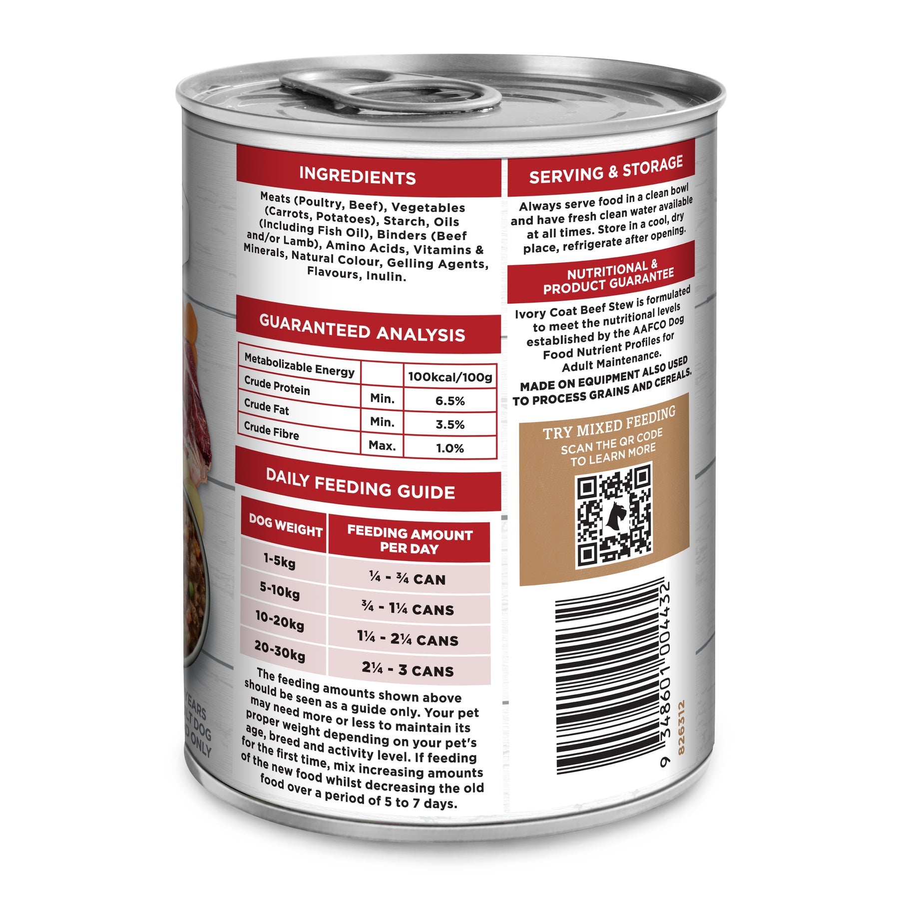 IVORY COAT ADULT DOG GRAIN FREE BEEF STEW 400G