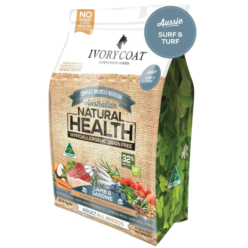 IVORY COAT ADULT DOG ALL BREEDS GRAIN FREE LAMB AND SARDINE 2KG/13KG