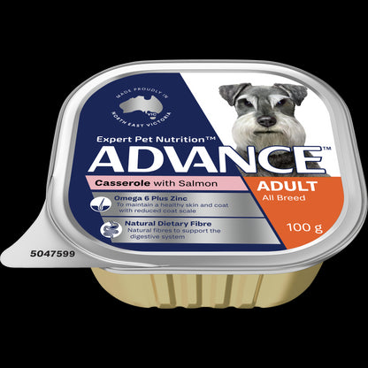 ADVANCE DOG ADULT ALL BREED CASSEROLE WITH SALMON 100G