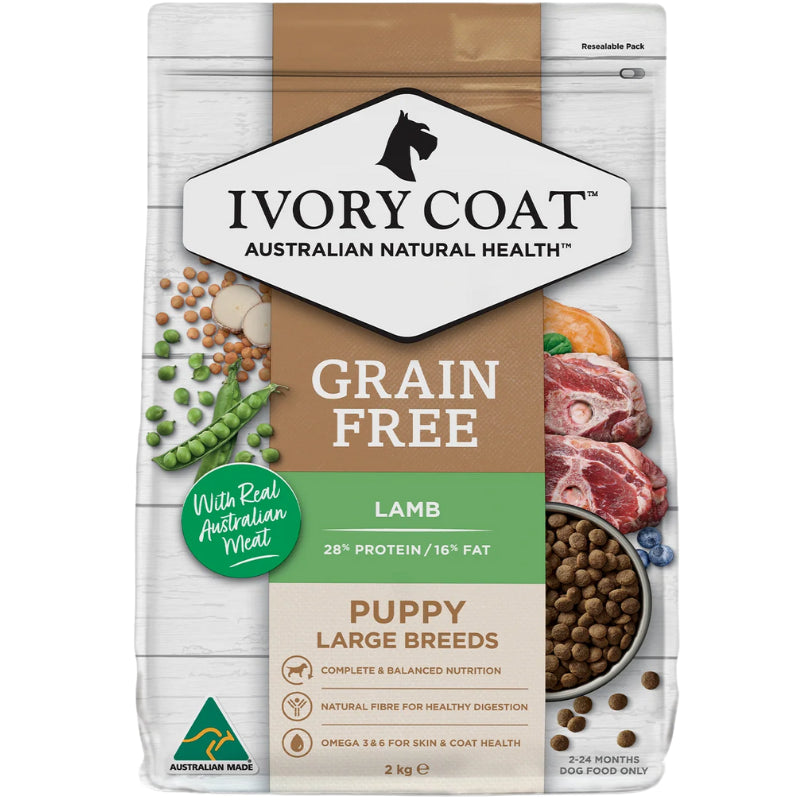 IVORY COAT PUPPY LARGE BREEDS GRAIN FREE LAMB 2KG/13KG