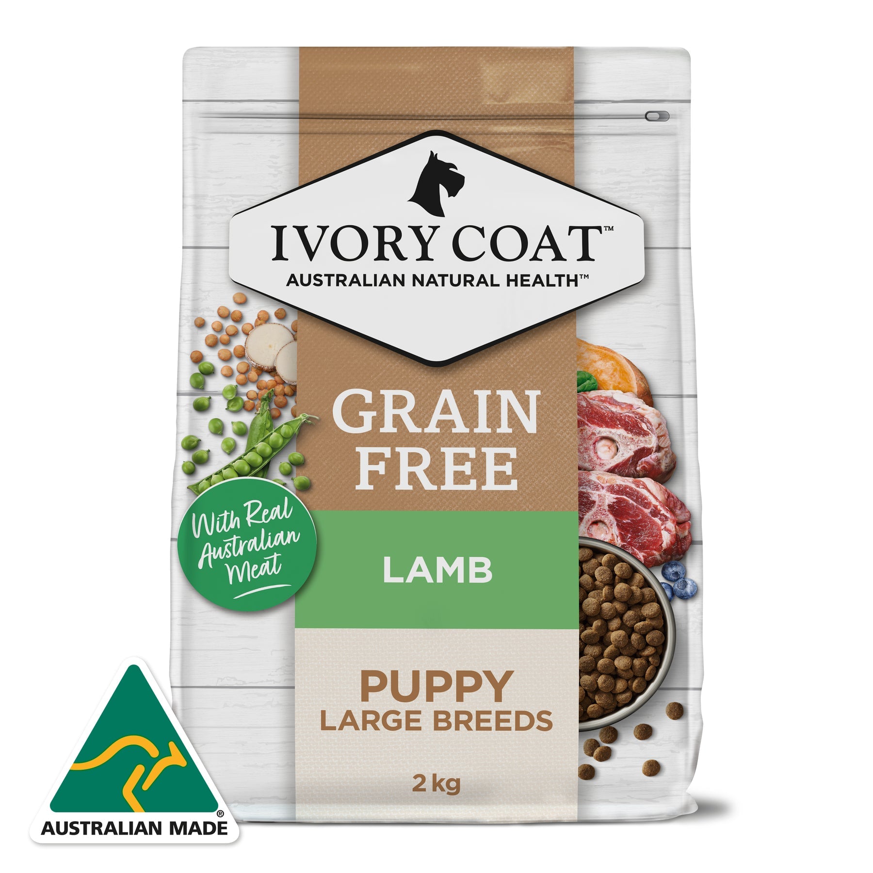 IVORY COAT PUPPY LARGE BREEDS GRAIN FREE LAMB 2KG/13KG
