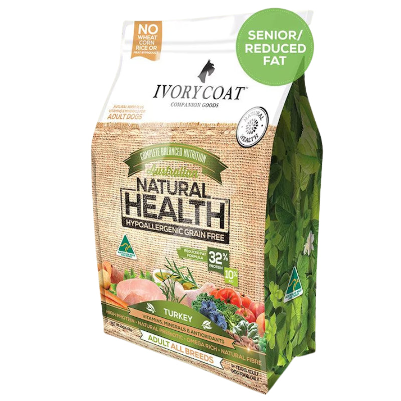 IVORY COAT SENIOR REDUCED FAT ADULT ALL BREEDS GRAIN FREE TURKEY 2KG