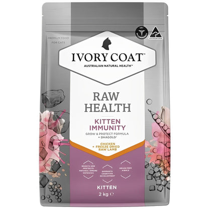 IVORY COAT KITTEN IMMUNITY GROW PROTECT FORMULA CHICKEN DRIED LAMB 2KG/4KG