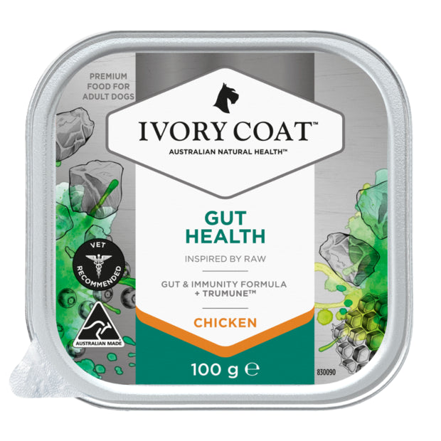 IVORY COAT ADULT DOG GUT HEALTH INSPIRED BY RAW GUT IMMUNITY CHICKEN 100G