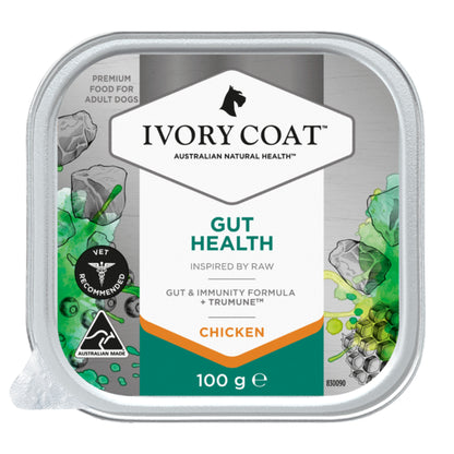IVORY COAT ADULT DOG GUT HEALTH INSPIRED BY RAW GUT IMMUNITY CHICKEN 100G