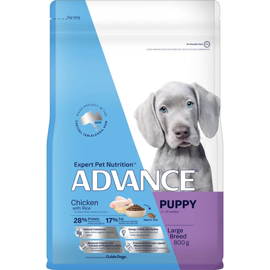 ADVANCE DOG PUPPY LARGE BREED CHICKEN WITH RICE 800G/3KG/15KG/20KG