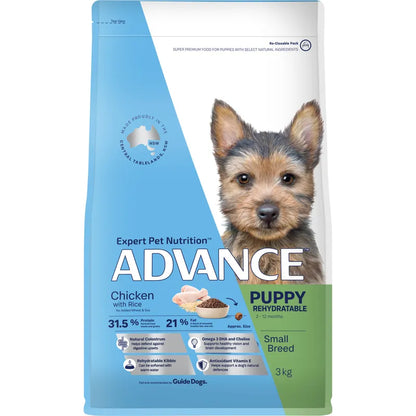 ADVANCE PUPPY SMALL BREED REHYDRATABLE CHICKEN WITH RICE 800G/3KG/8KG