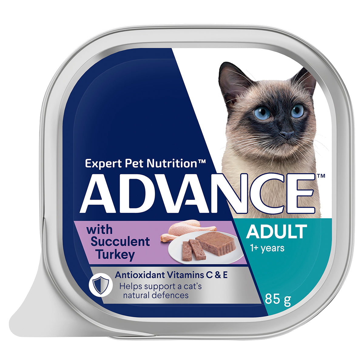 ADVANCE CAT ADULT WET FOOD WITH SUCCULENT TURKEY 85G