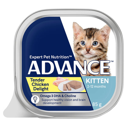 ADVANCE KITTEN WET FOOD TENDER CHICKEN DELIGHT 85G