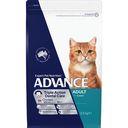 ADVANCE CAT TRIPLE ACTION DENTAL CARE CHICKEN 1.5KG / 3.5KG