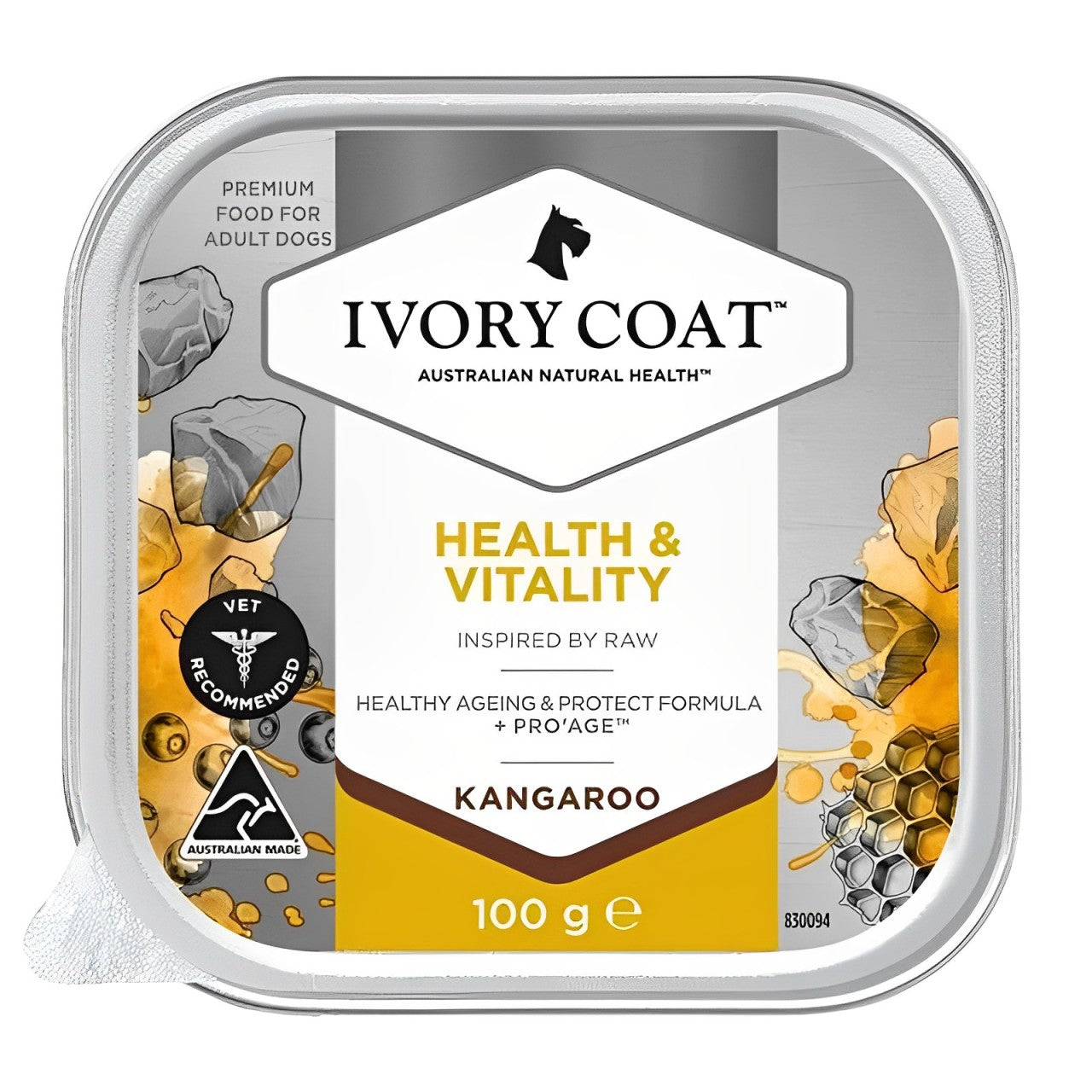 IVORY COAT ADULT DOG INSPIRED BY RAW HEALTH & VITALITY KANGAROO 100G