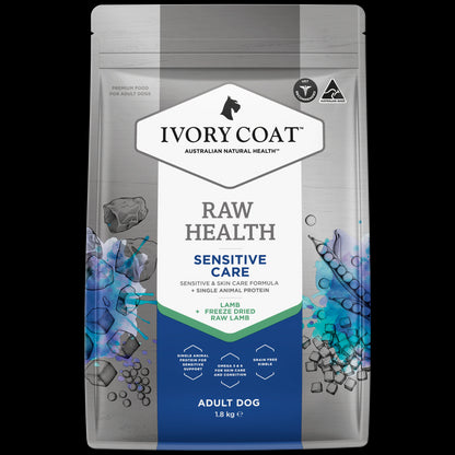 IVORY COAT ADULT DOG RAW HEALTH SENSITIVE CARE FREEZE DRIED RAW LAMB 1.8KG/10KG
