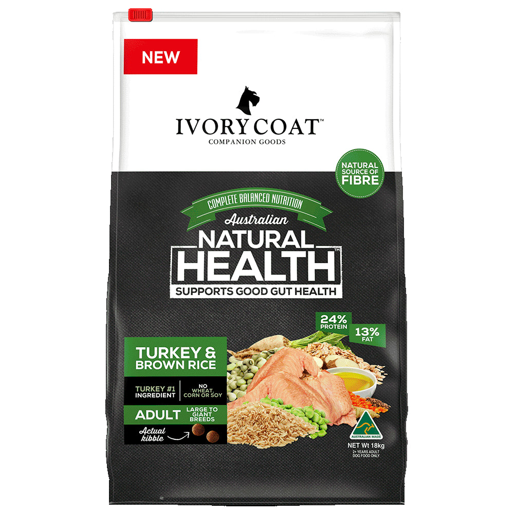 IVORY COAT DOG ADULT LARGE BREED TURKEY & BROWN RICE 2.5KG