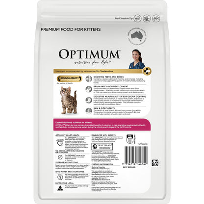 OPTIMUM CAT DRY FOOD KITTEN WITH CHICKEN 800G