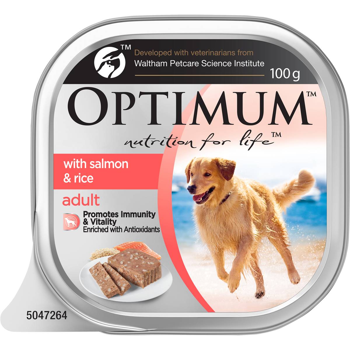 OPTIMUM PUPPY DOG WET FOOD WITH SALMON AND RICE 100G