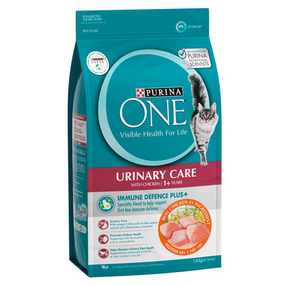 PURINA ONE CAT ADULT DRY URINARY CARE CHICKEN IMMUNE DEFENCE 1.4KG / 2.8KG / 6KG