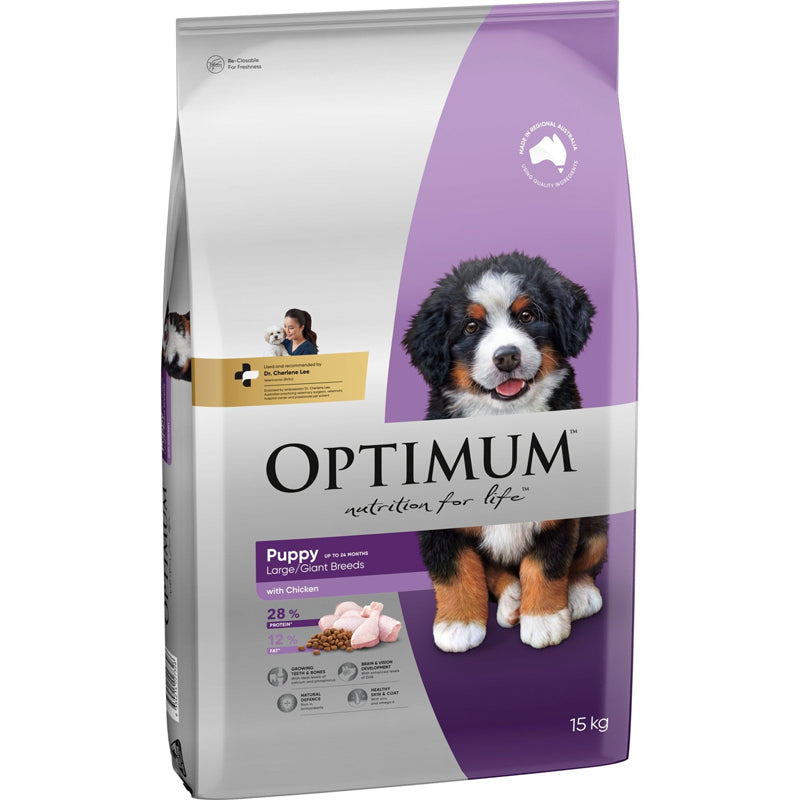 OPTIMUM PUPPY LARGE GIANT BREEDS DOG FOOD WITH CHICKEN 15KG