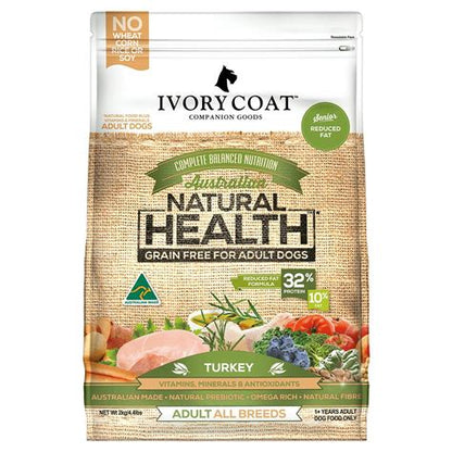 IVORY COAT SENIOR REDUCED FAT ADULT ALL BREEDS GRAIN FREE TURKEY 2KG