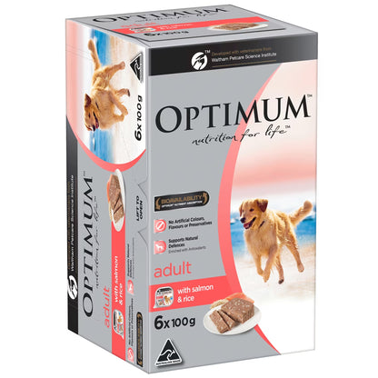 OPTIMUM PUPPY DOG WET FOOD WITH SALMON AND RICE 100G
