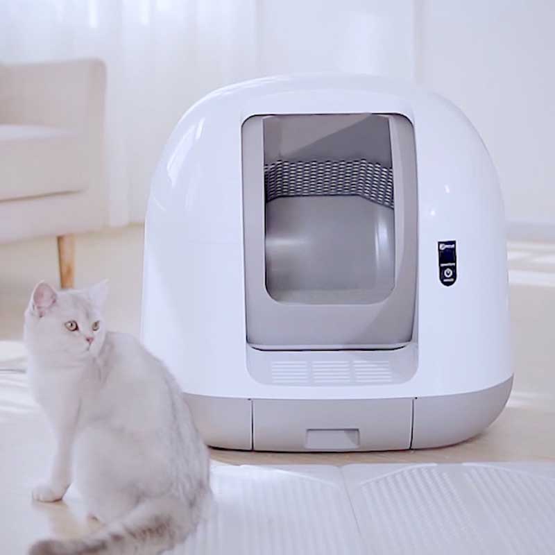 PETJC Large Automatic Self Cleaning Cats Sandbox Smart Litter Box Closed Tray Toilet