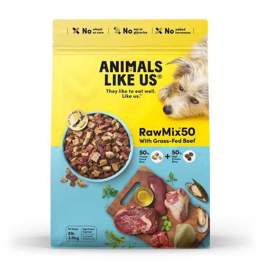 Animals Like Us - RawMix50 with Grass-Fed Beef Dog food 340g / 1.8kg / 3.6kg