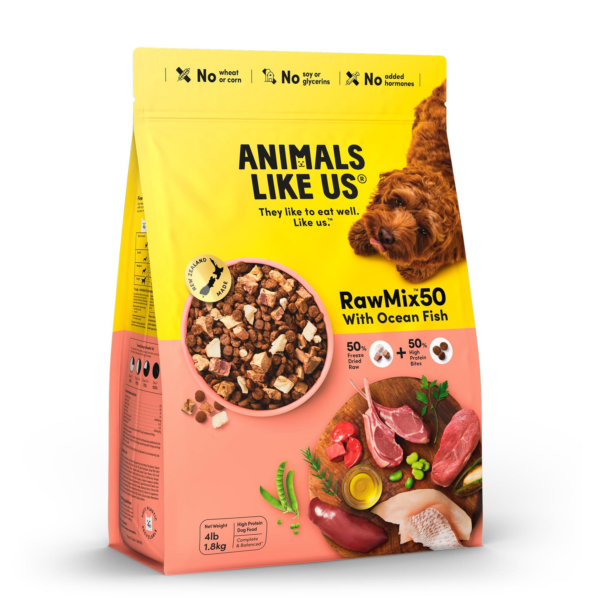 Animals Like Us - RawMix50 with Ocean Fish Dog food 340g / 1.8kg