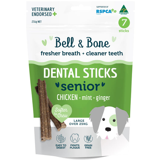 Bell & Bone Large / Medium /  Small Senior Dental Sticks - Chicken