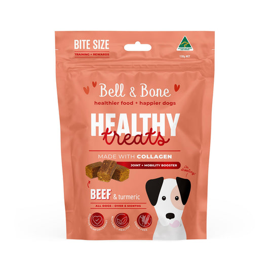 Bell & Bone Healthy Treats, Joint plus Mobility Booster - Beef & Turmeric 130g