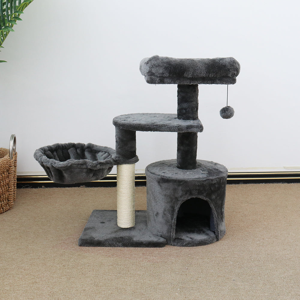 CATIO Chipboard Flannel Cat Scratching Tower